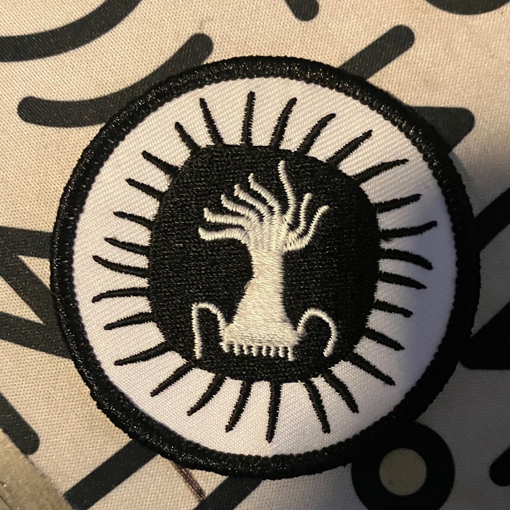 Monochrome Embroidered Art Patch